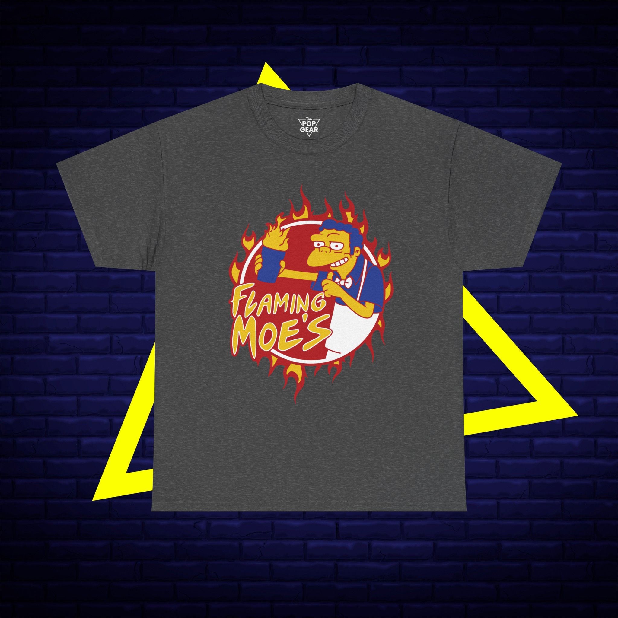 Flaming Moe's Unisex Heavy Cotton Tee - Fun Nostalgic T-Shirt for Fans