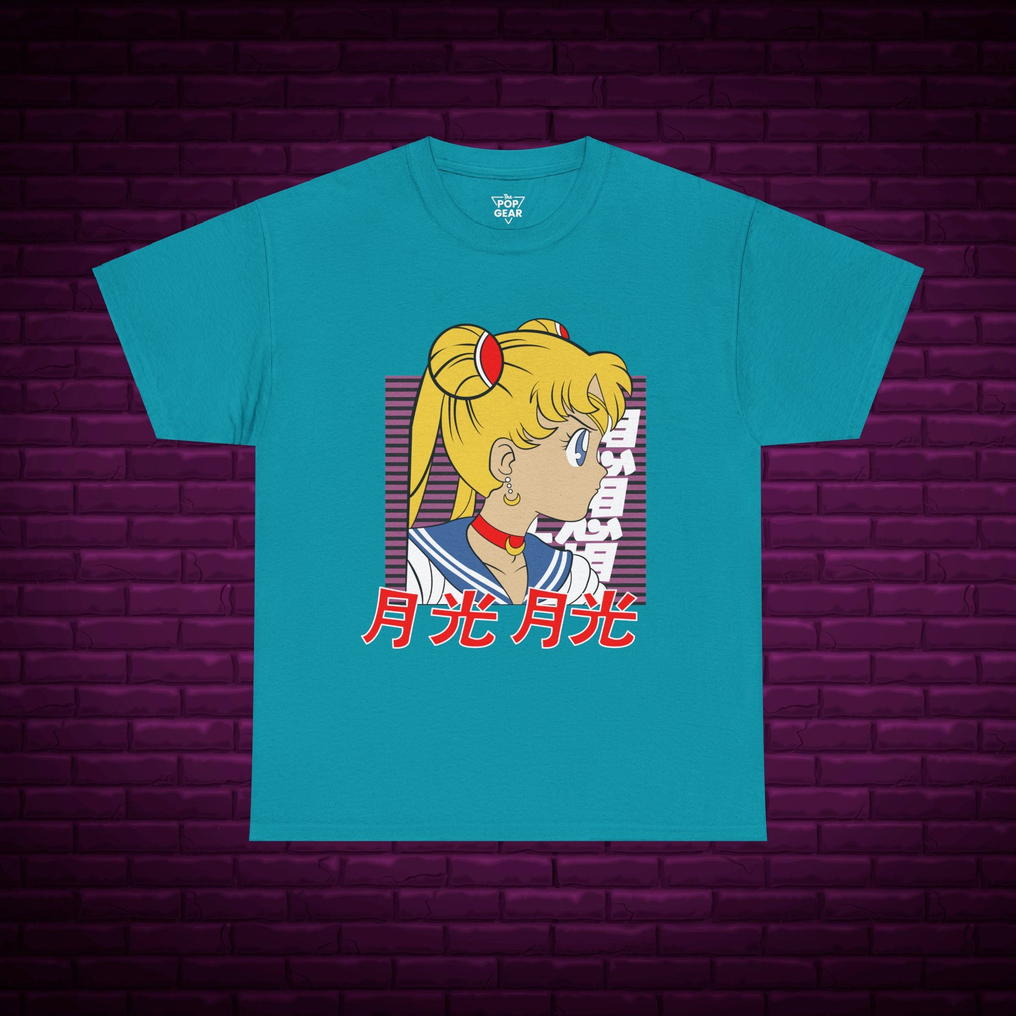 Anime-Inspired Unisex Heavy Cotton Tee - Sailor Moon Design