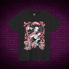 Anime-Inspired Unisex Heavy Cotton Tee - Demon Slayer Graphic