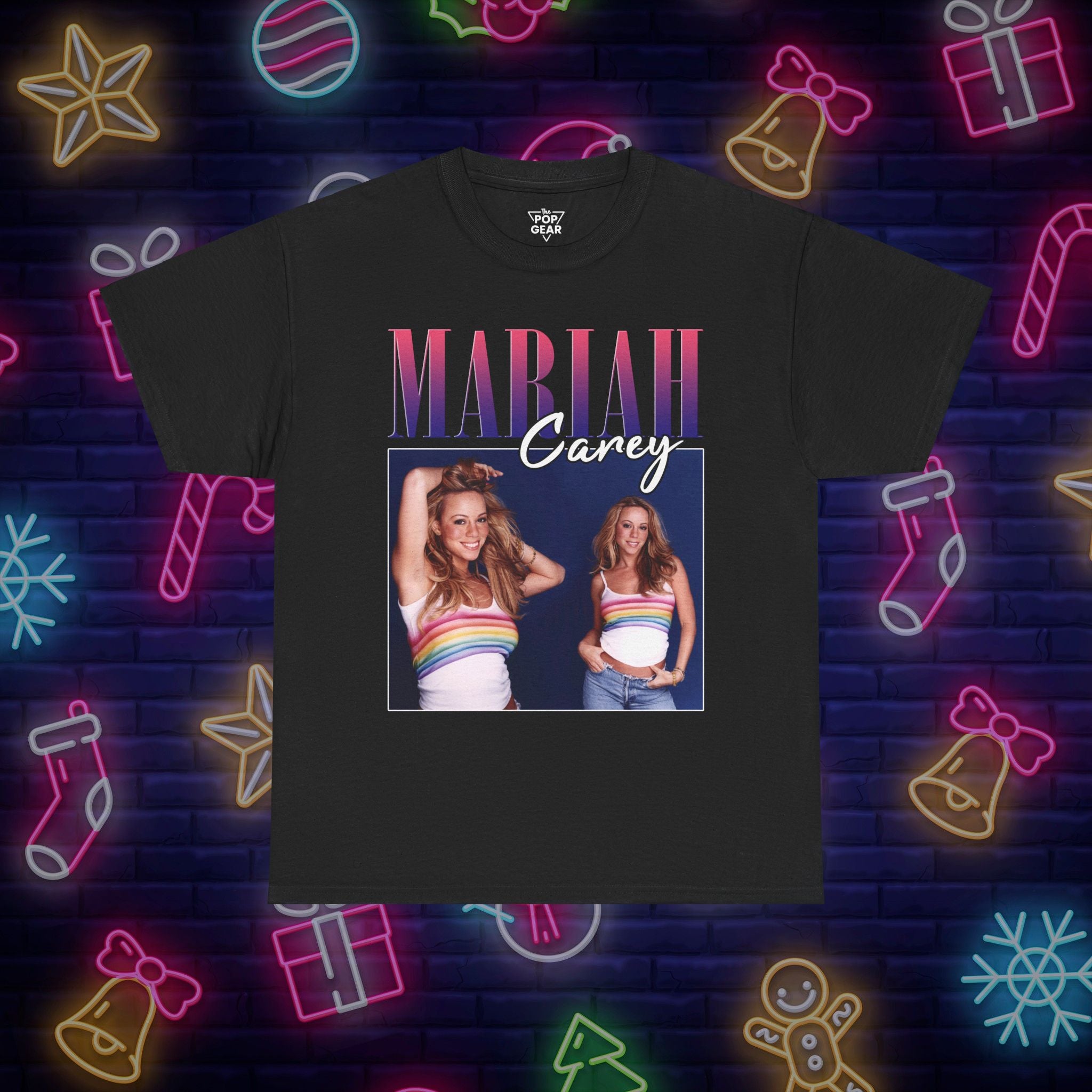 Mariah Carey Retro Unisex Heavy Cotton Tee - Vibrant Pop Culture Tee for Music Lovers