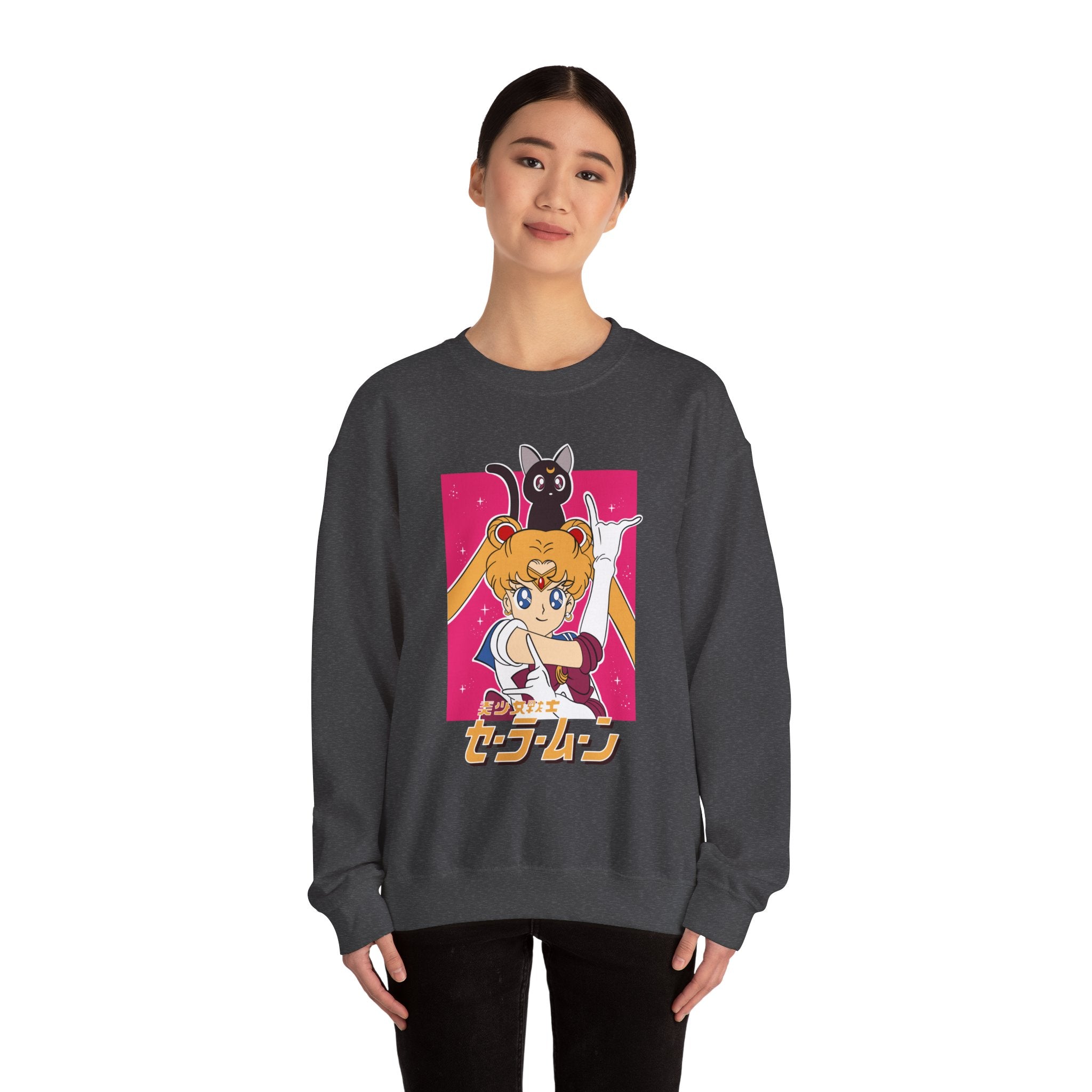 Anime-Inspired Unisex Heavy Blend™ Crewneck Sweatshirt - Sailor Moon Design