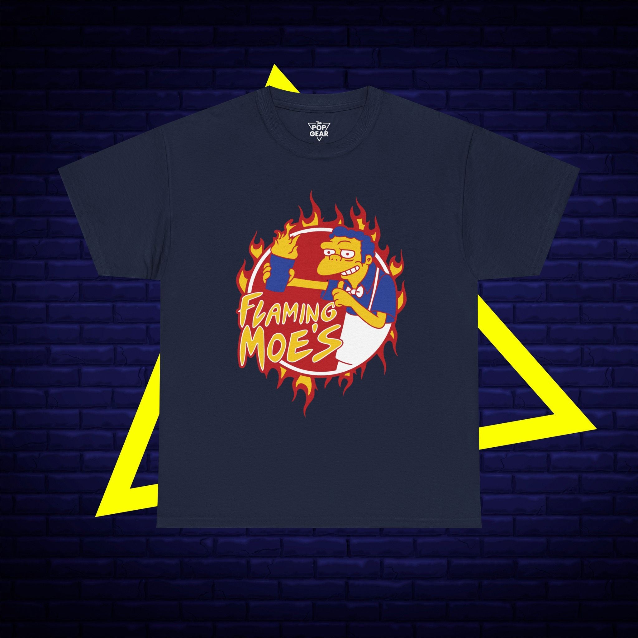 Flaming Moe's Unisex Heavy Cotton Tee - Fun Nostalgic T-Shirt for Fans