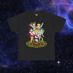 Anime-Themed Unisex Heavy Cotton Tee - Sailor Scout Design