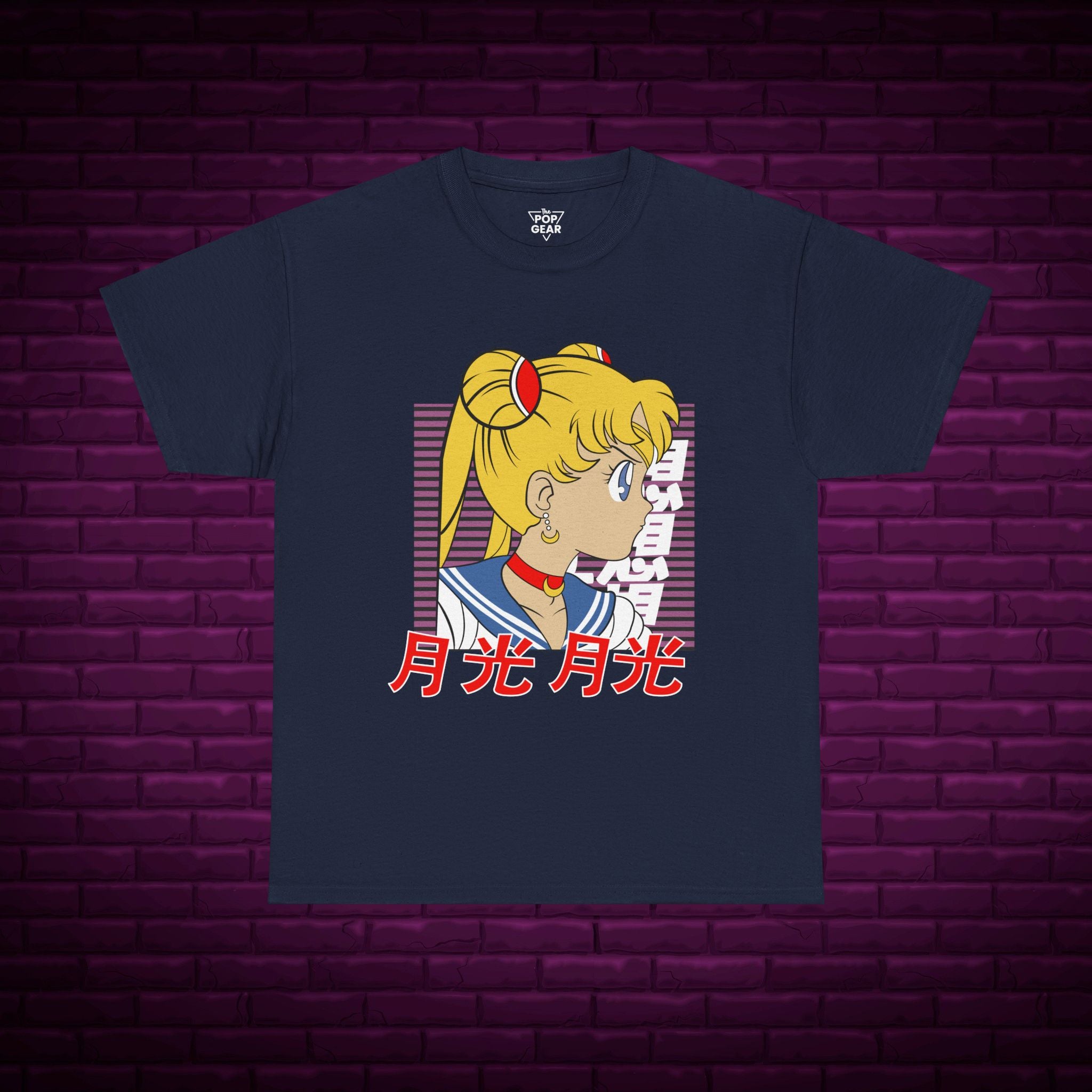 Anime-Inspired Unisex Heavy Cotton Tee - Sailor Moon Design