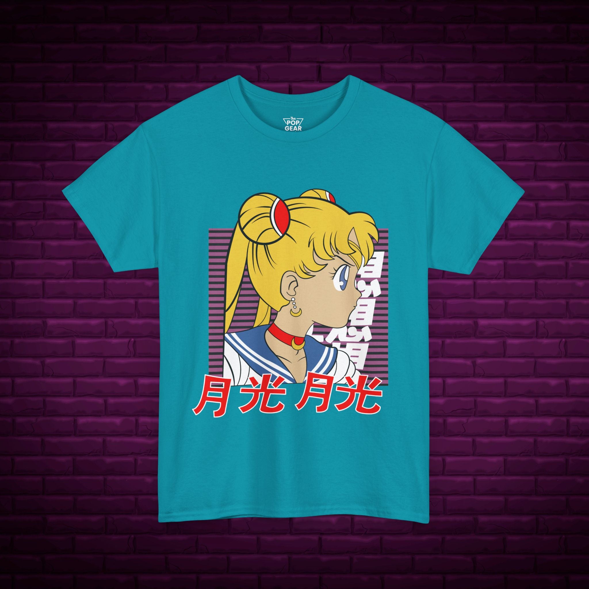 Anime-Inspired Unisex Heavy Cotton Tee - Sailor Moon Design