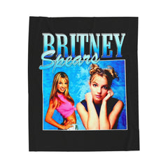 Britney Spears Retro Velveteen Plush Blanket - Nostalgic Throw for Fans