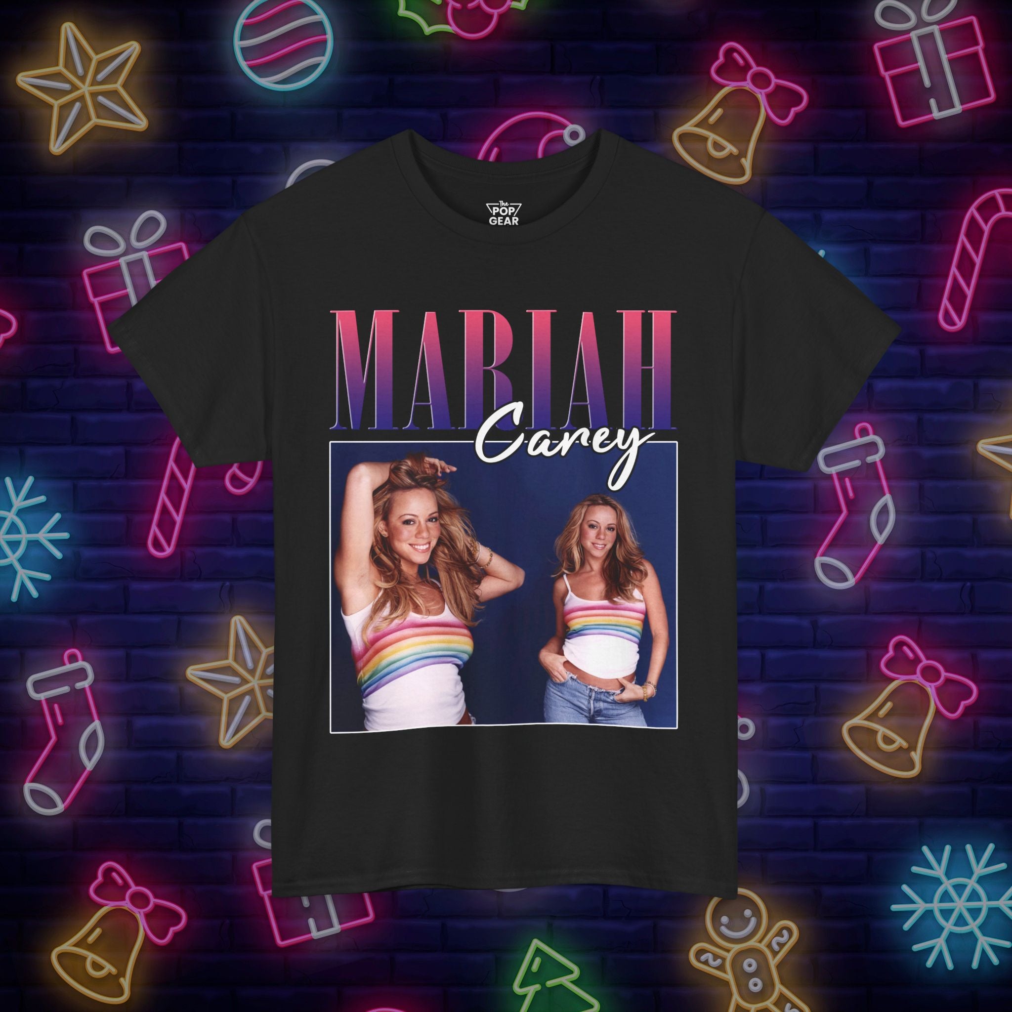 Mariah Carey Retro Unisex Heavy Cotton Tee - Vibrant Pop Culture Tee for Music Lovers