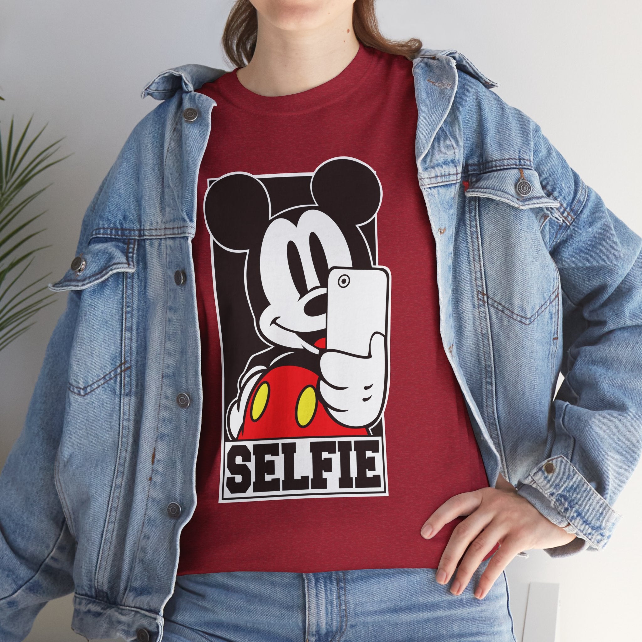 Mickey Mouse Selfie Unisex Heavy Cotton Tee
