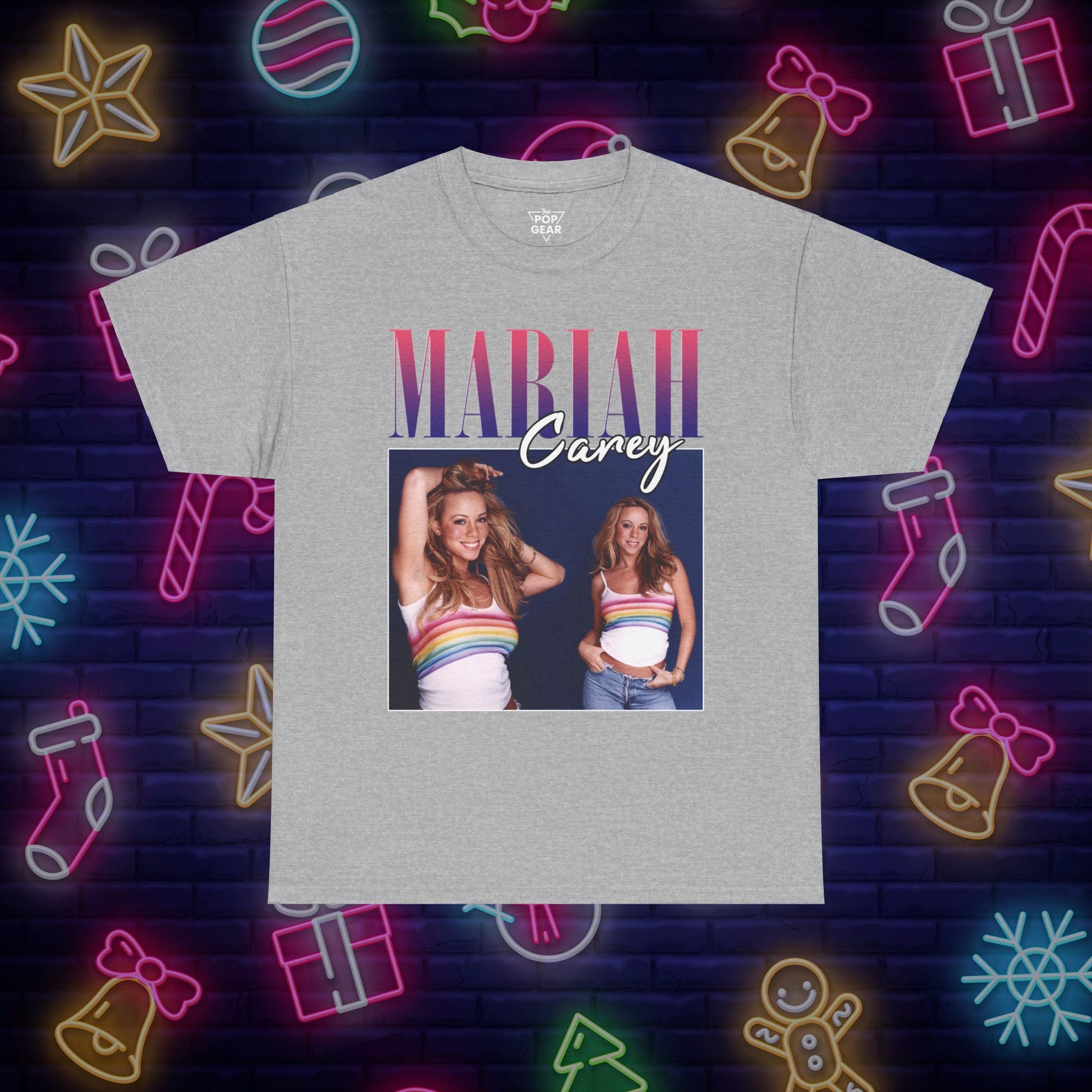 Mariah Carey Retro Unisex Heavy Cotton Tee - Vibrant Pop Culture Tee for Music Lovers