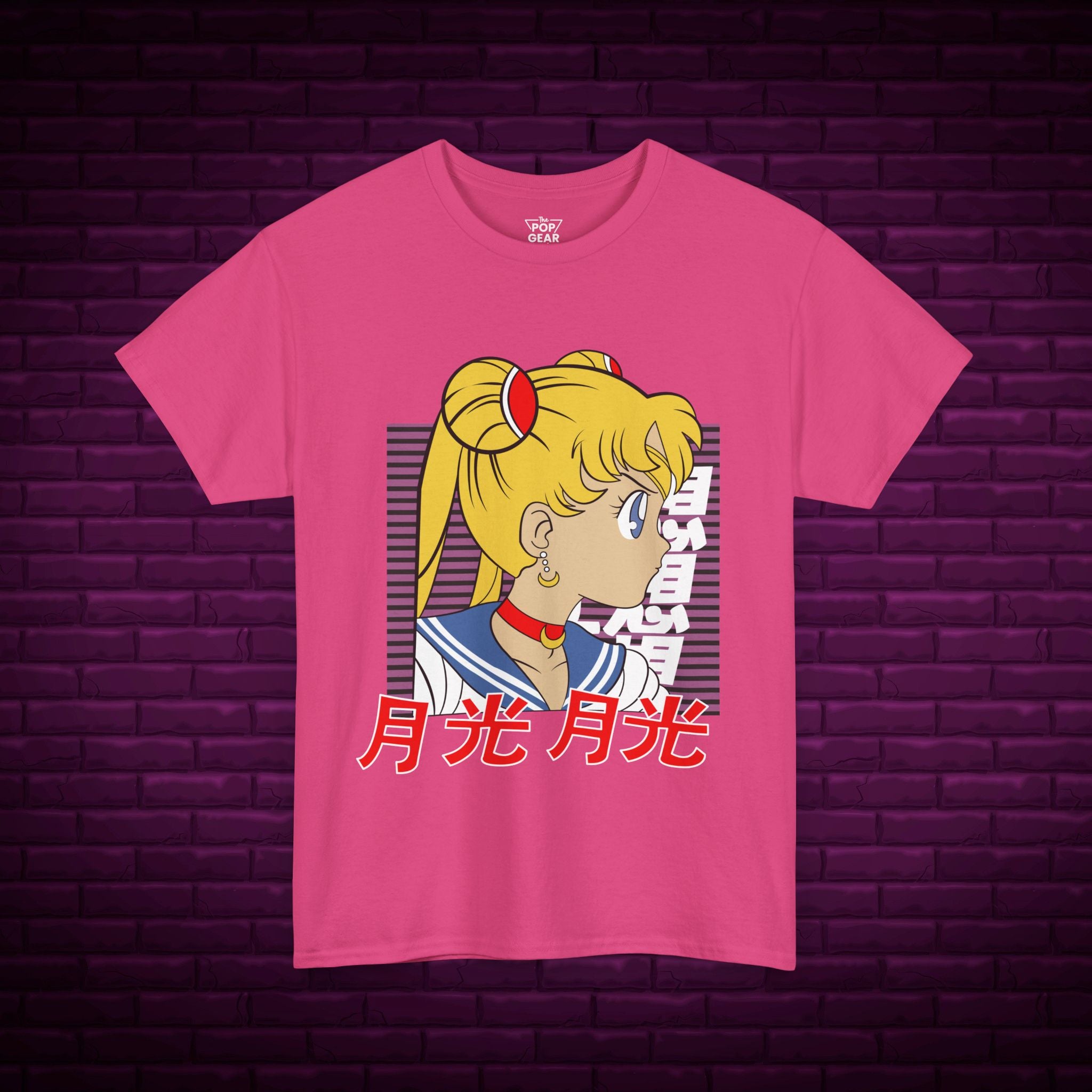 Anime-Inspired Unisex Heavy Cotton Tee - Sailor Moon Design