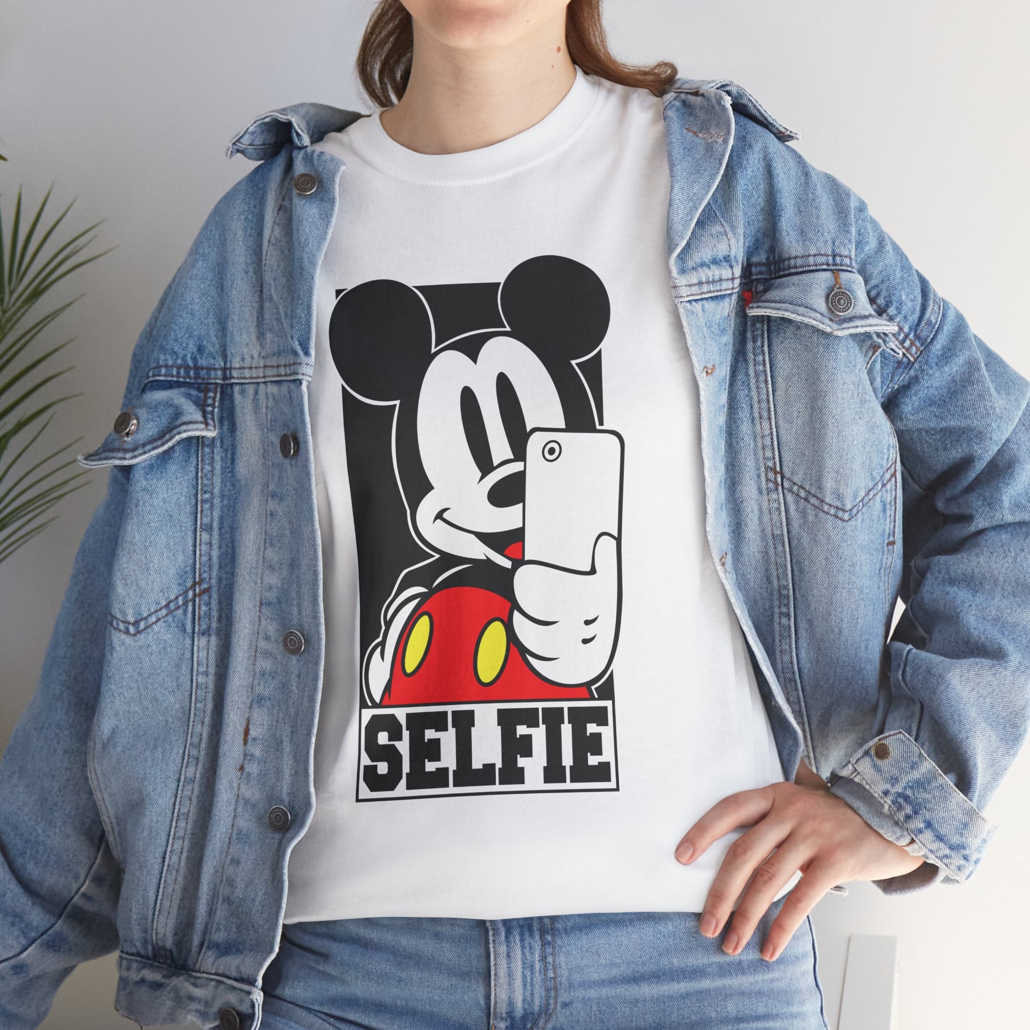 Mickey Mouse Selfie Unisex Heavy Cotton Tee