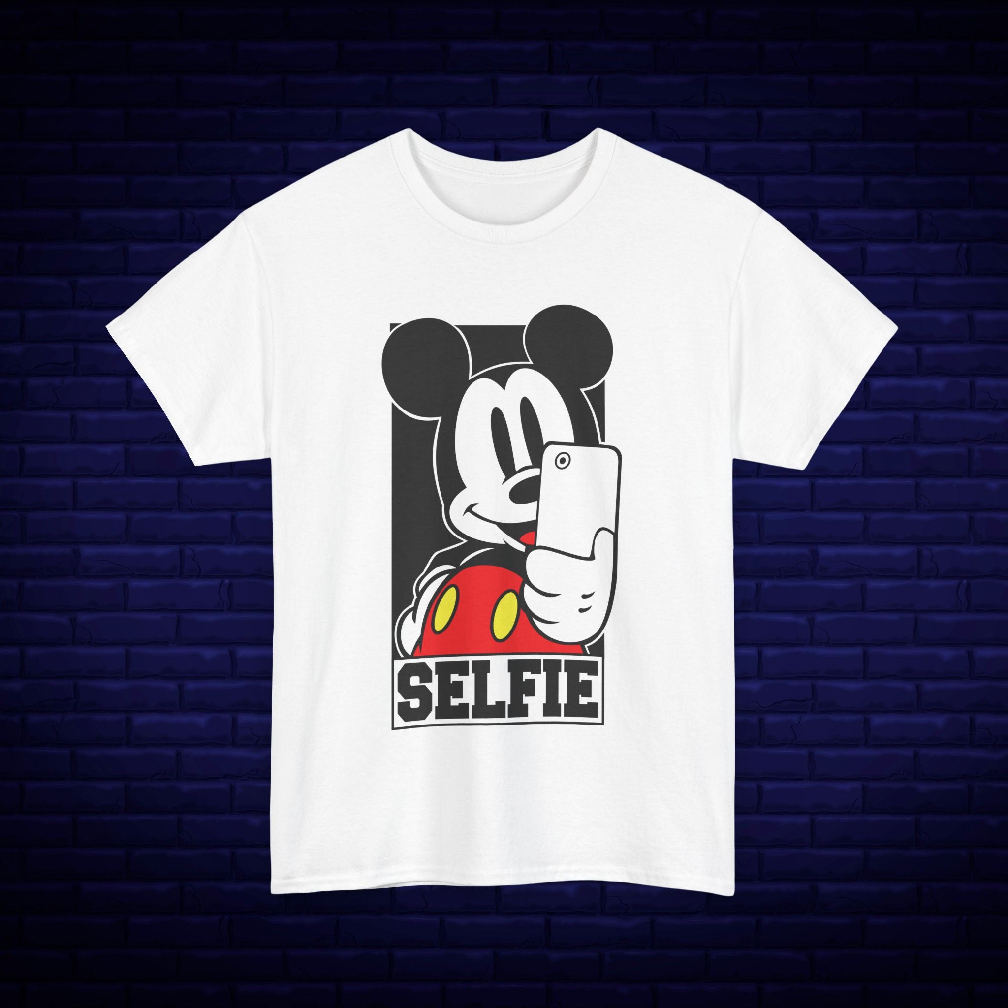 Mickey Mouse Selfie Unisex Heavy Cotton Tee