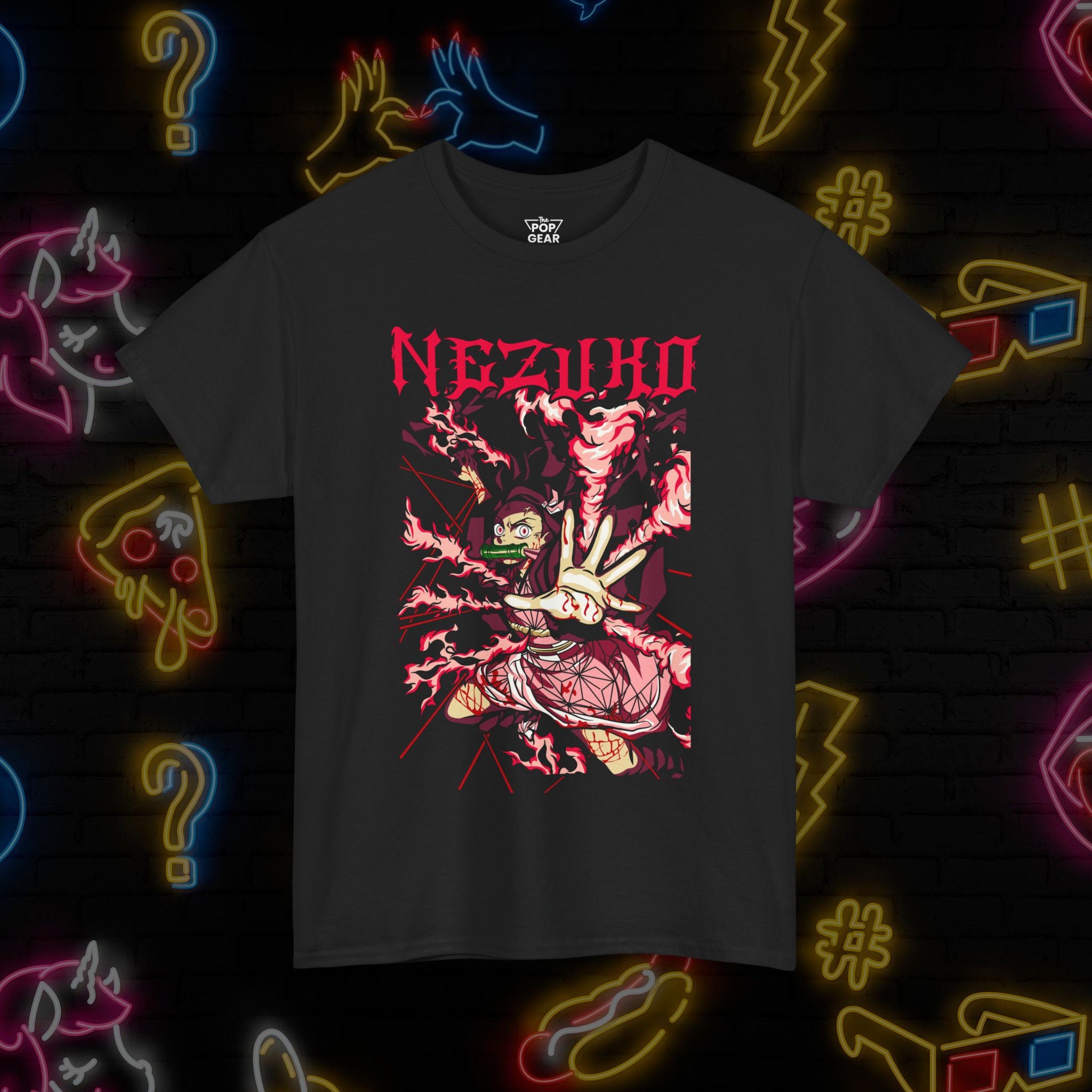 Unisex Heavy Cotton Tee - Nezuko Inspired Graphic T-Shirt for Anime Fans