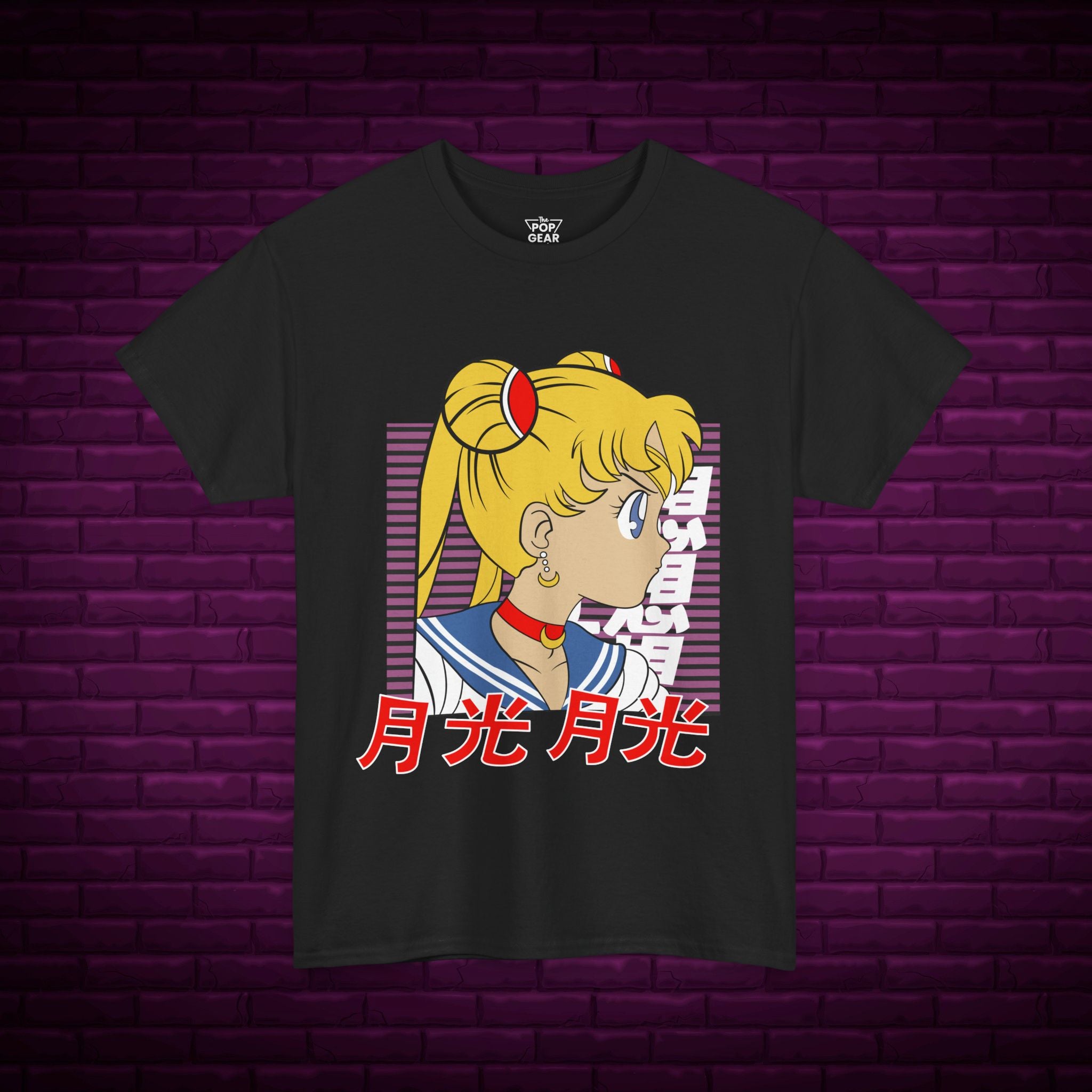 Anime-Inspired Unisex Heavy Cotton Tee - Sailor Moon Design