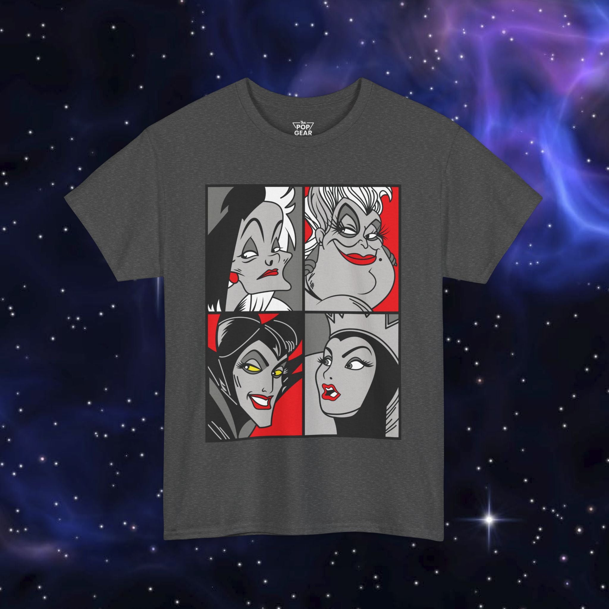 Chic Villainess Unisex Heavy Cotton Tee - Stylish Graphic T-Shirt for Disney Fans