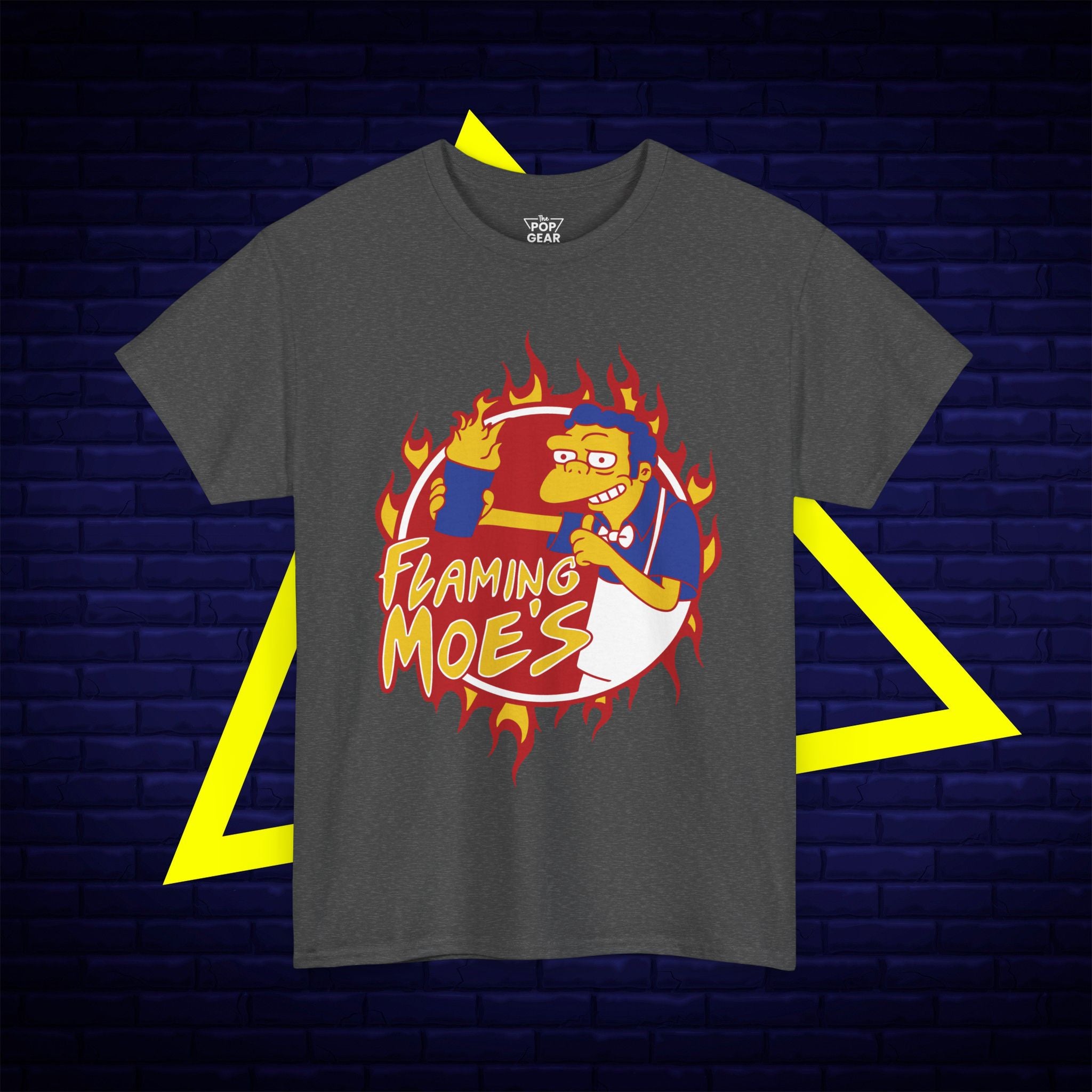 Flaming Moe's Unisex Heavy Cotton Tee - Fun Nostalgic T-Shirt for Fans