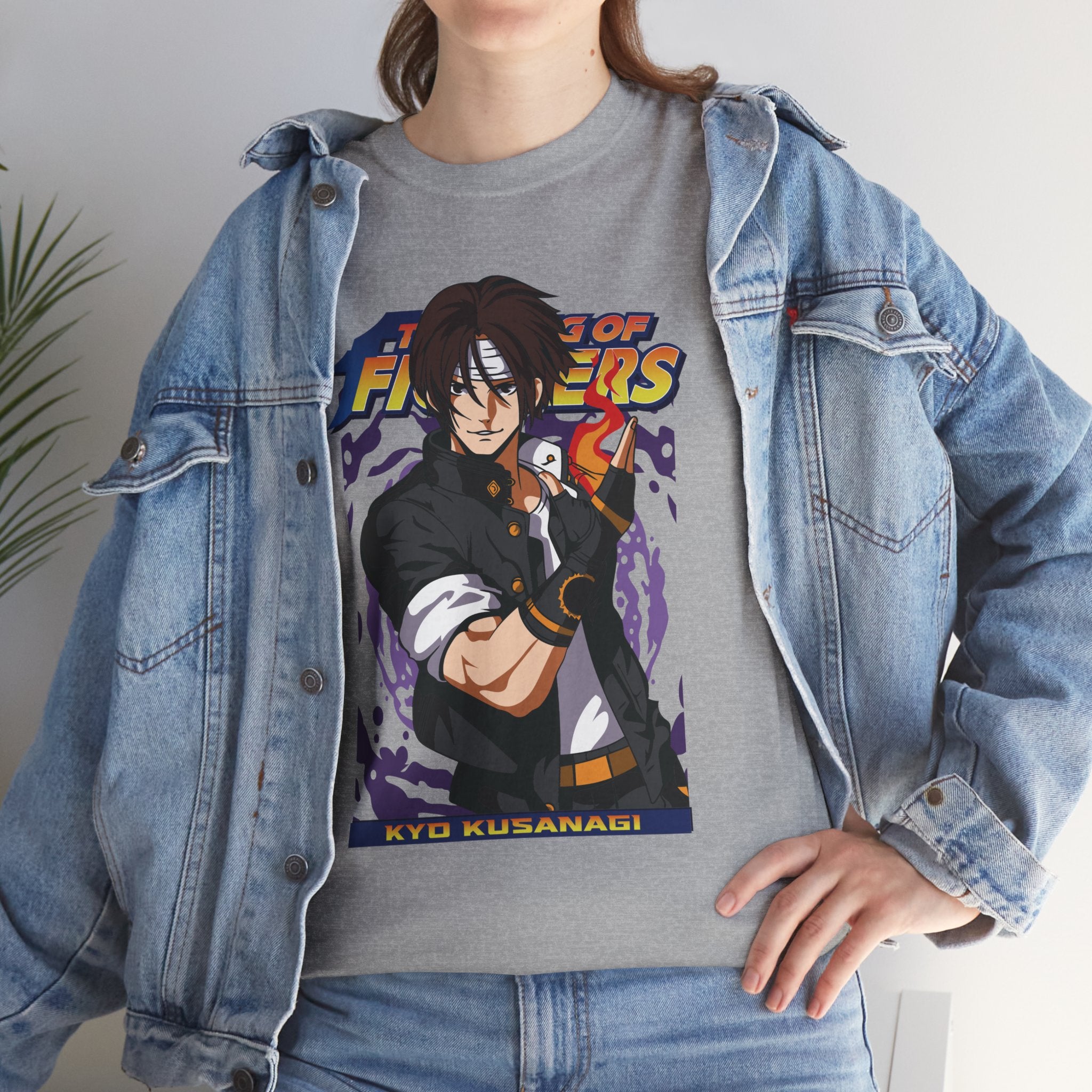 Kyo Kusanagi Graphic Tee - Unisex Heavy Cotton T-Shirt for Gamers