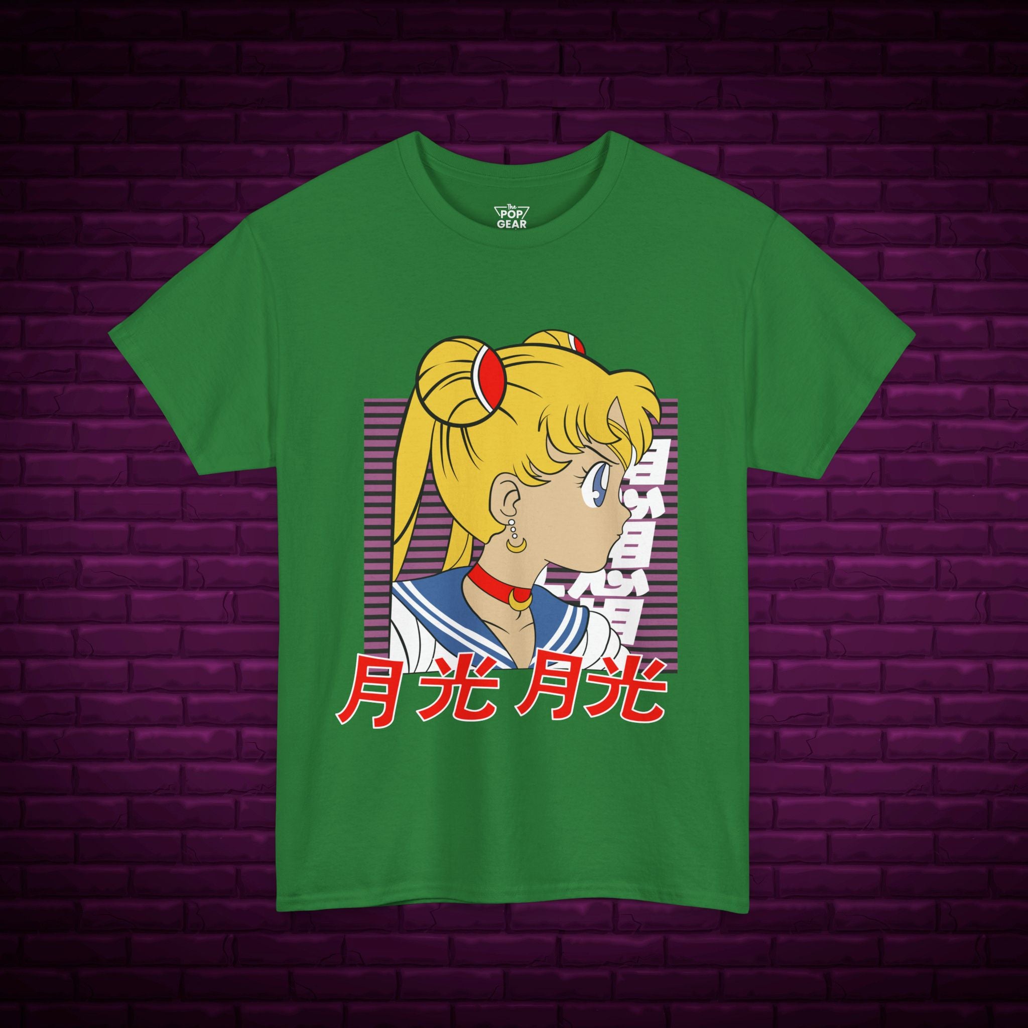 Anime-Inspired Unisex Heavy Cotton Tee - Sailor Moon Design