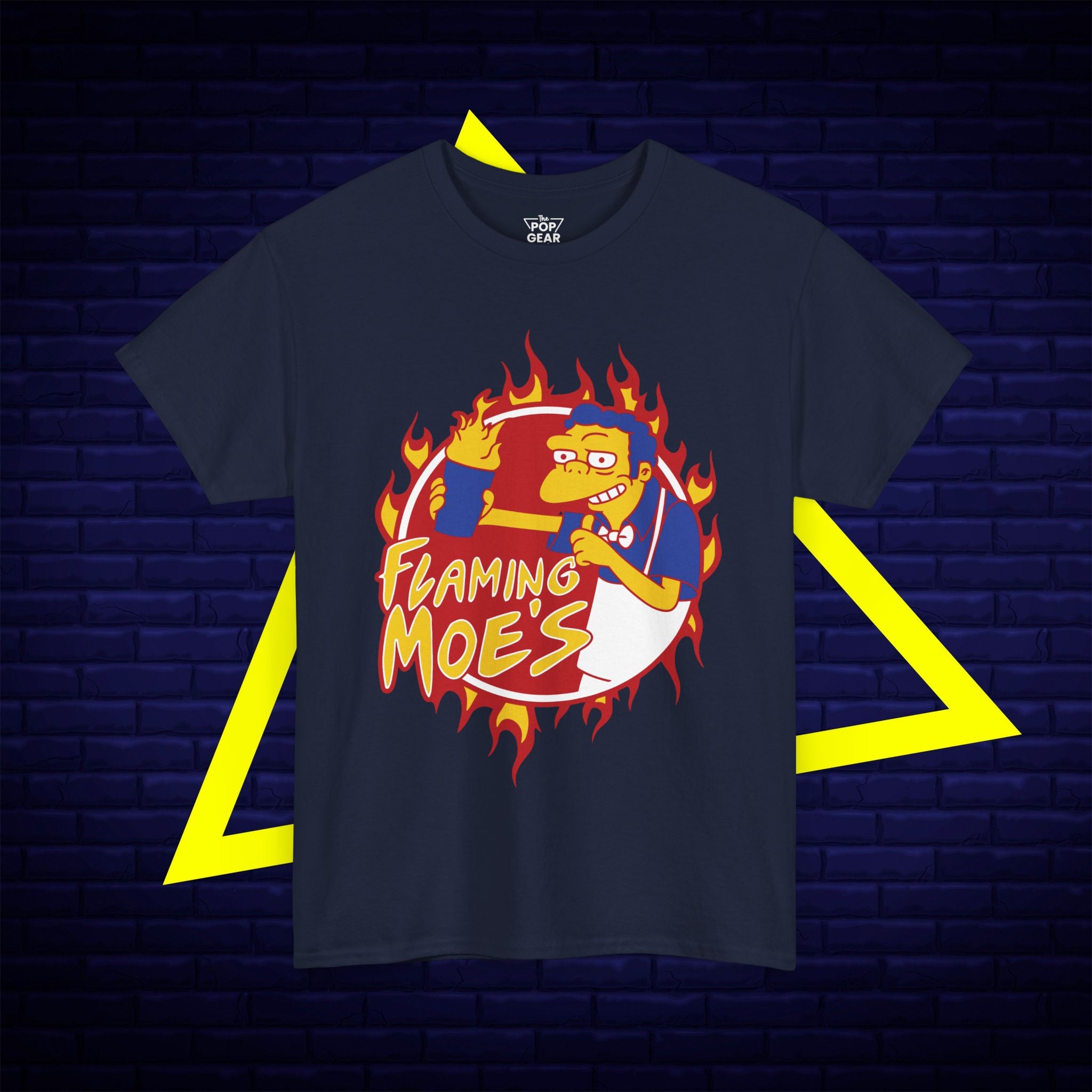 Flaming Moe's Unisex Heavy Cotton Tee - Fun Nostalgic T-Shirt for Fans