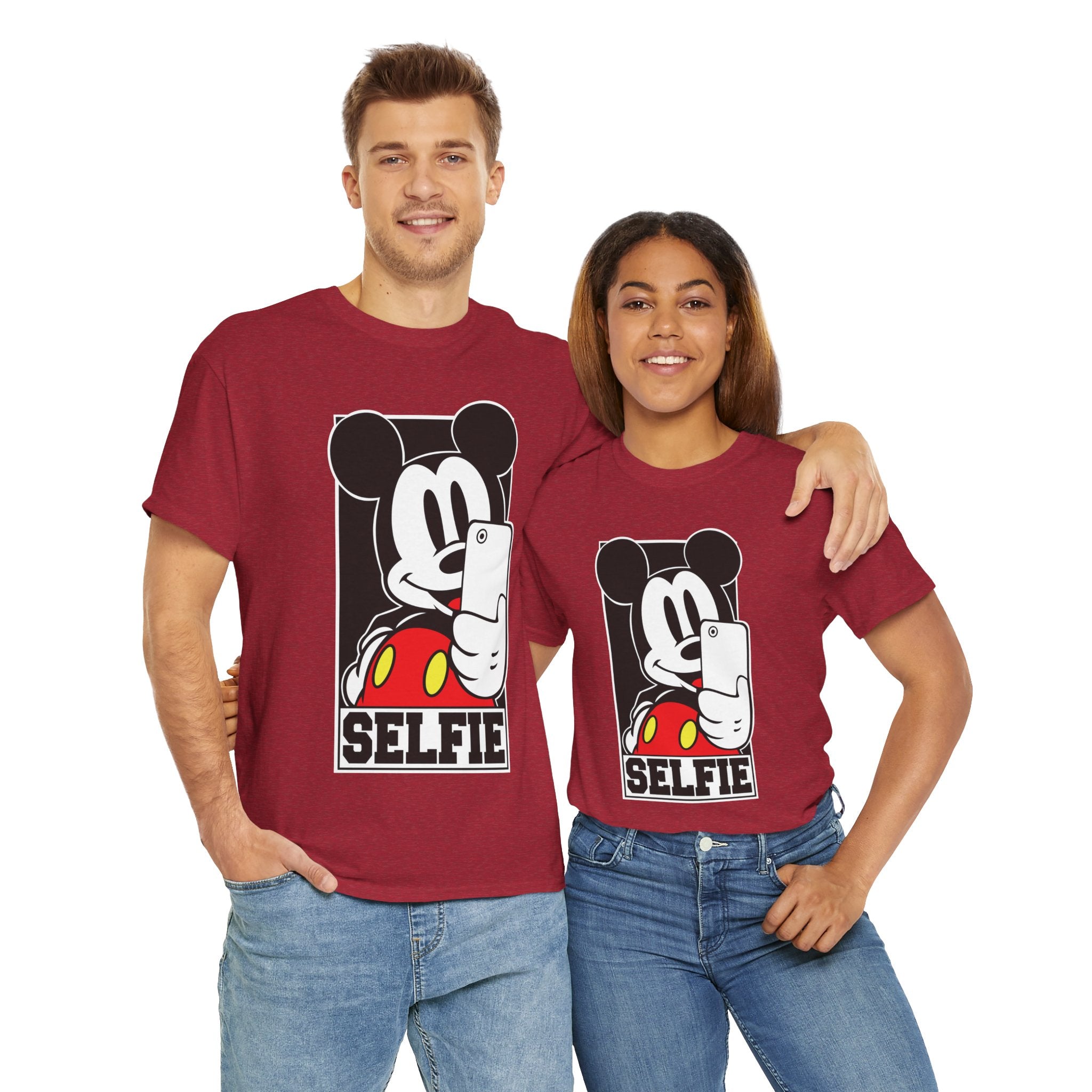 Mickey Mouse Selfie Unisex Heavy Cotton Tee