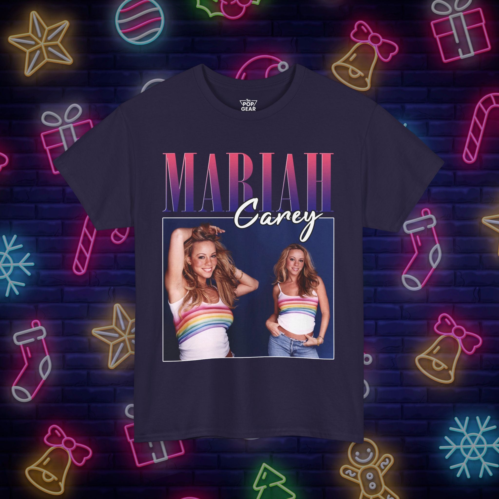 Mariah Carey Retro Unisex Heavy Cotton Tee - Vibrant Pop Culture Tee for Music Lovers