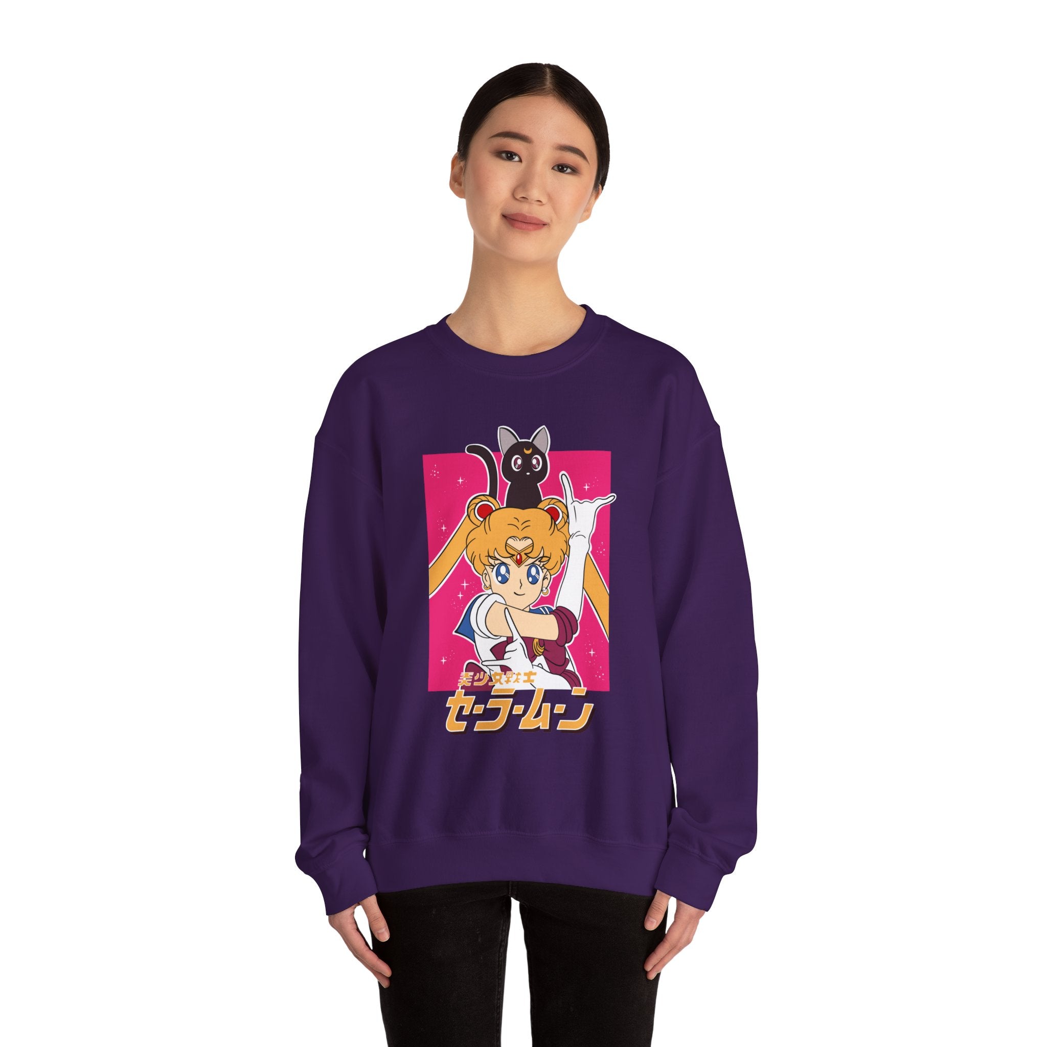 Anime-Inspired Unisex Heavy Blend™ Crewneck Sweatshirt - Sailor Moon Design